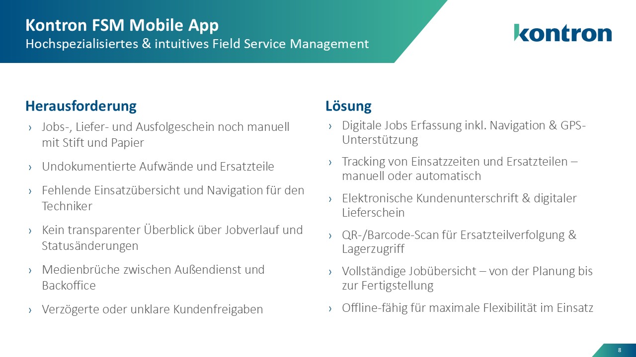 Kontron Mobile App