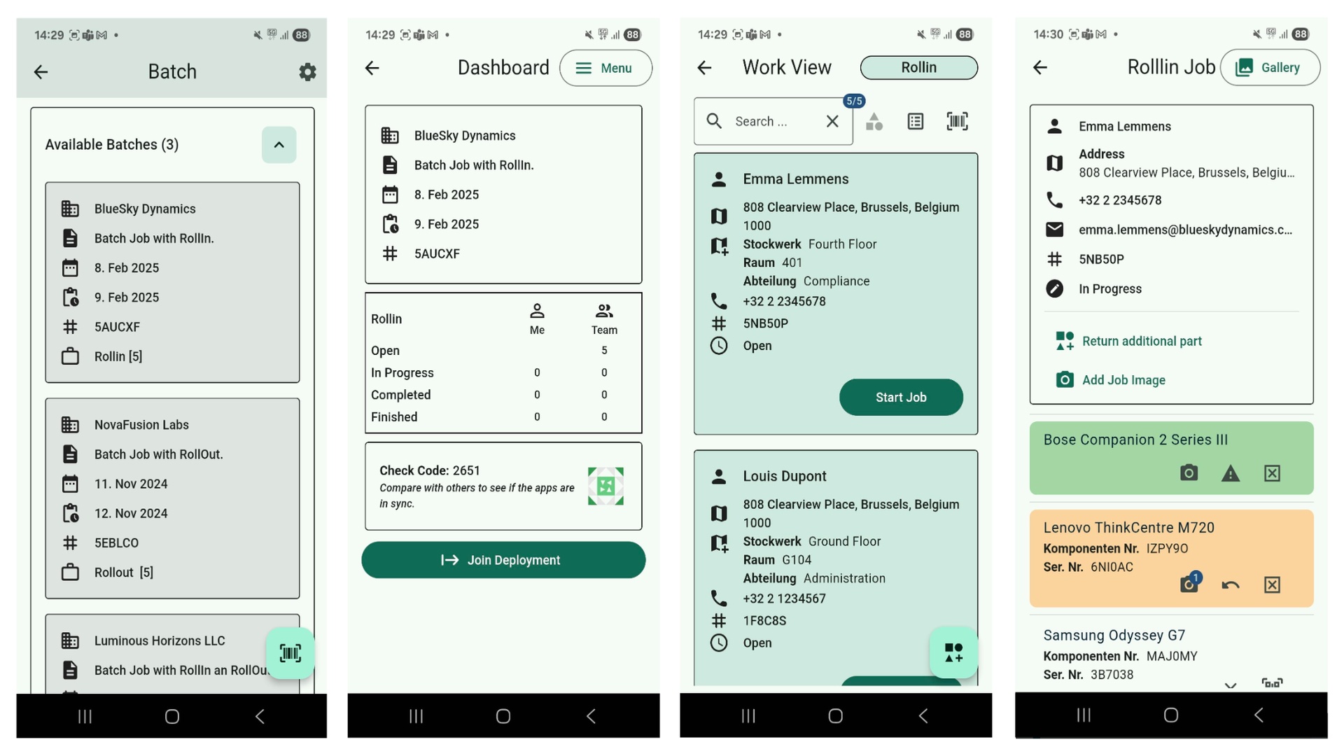 Kontron Mobile App Batch Management