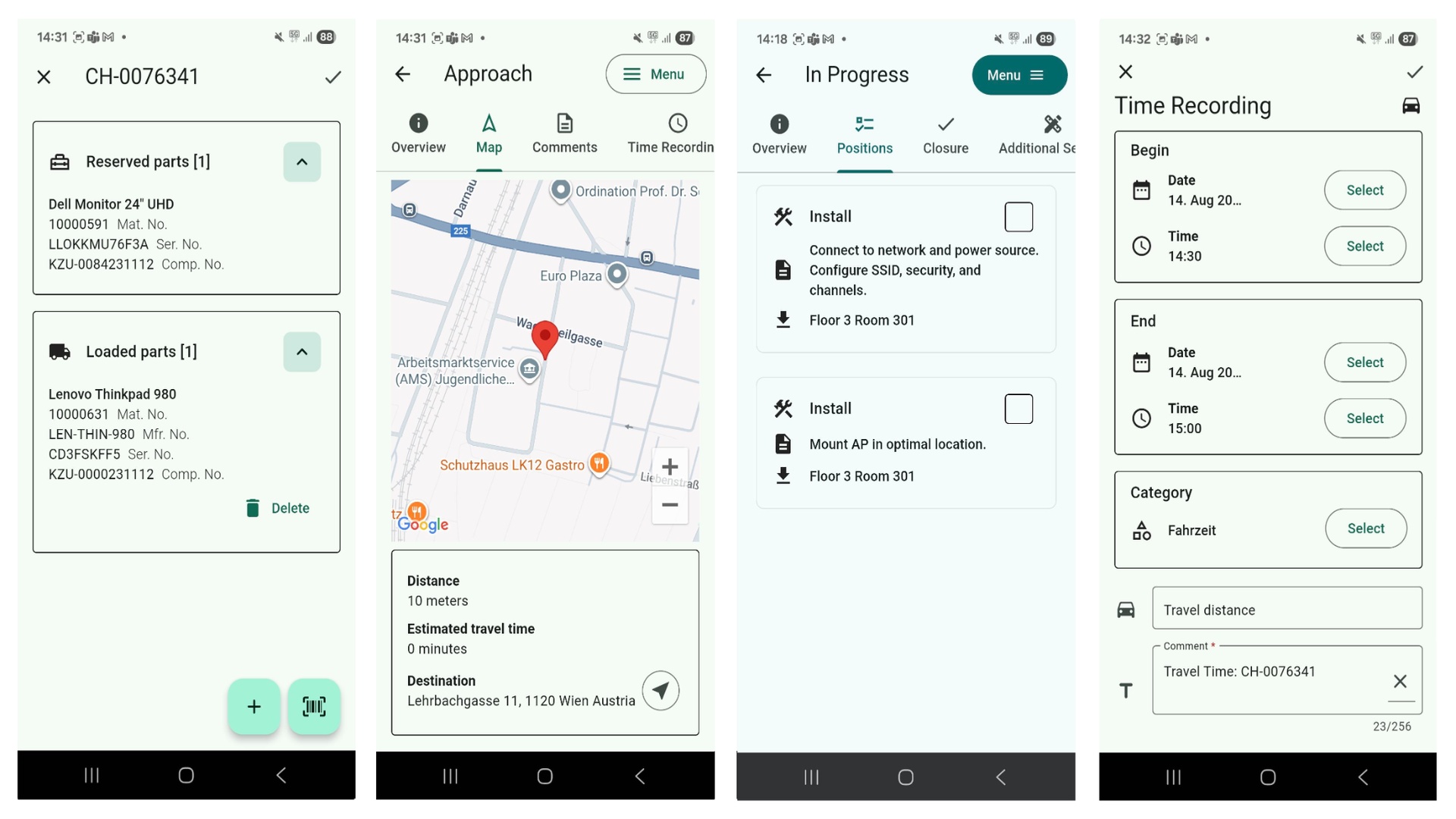 Kontron Mobile App Standard Job Workflow