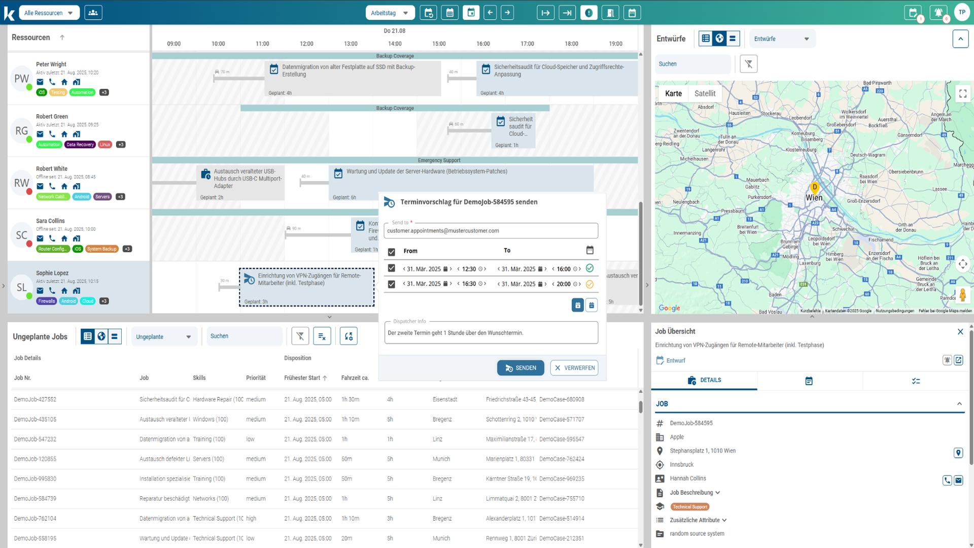 Kontron Dispomanager Terminvorschläge