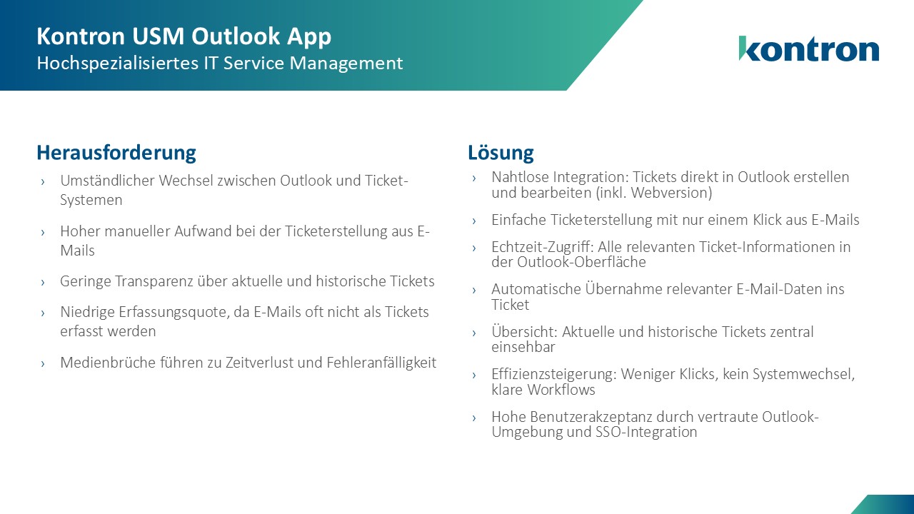Kontron Outlook App Problemlösung