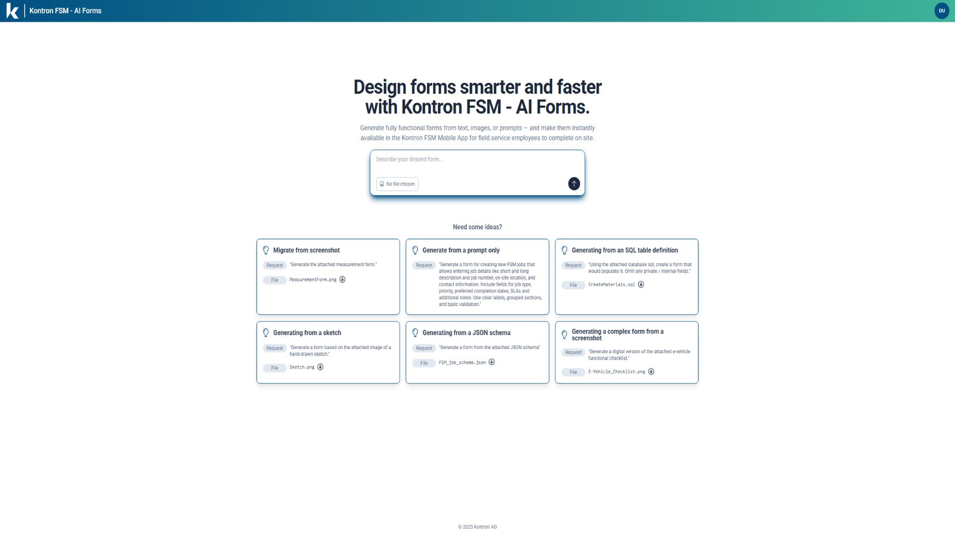 KOntron Mobile App Startpage neu