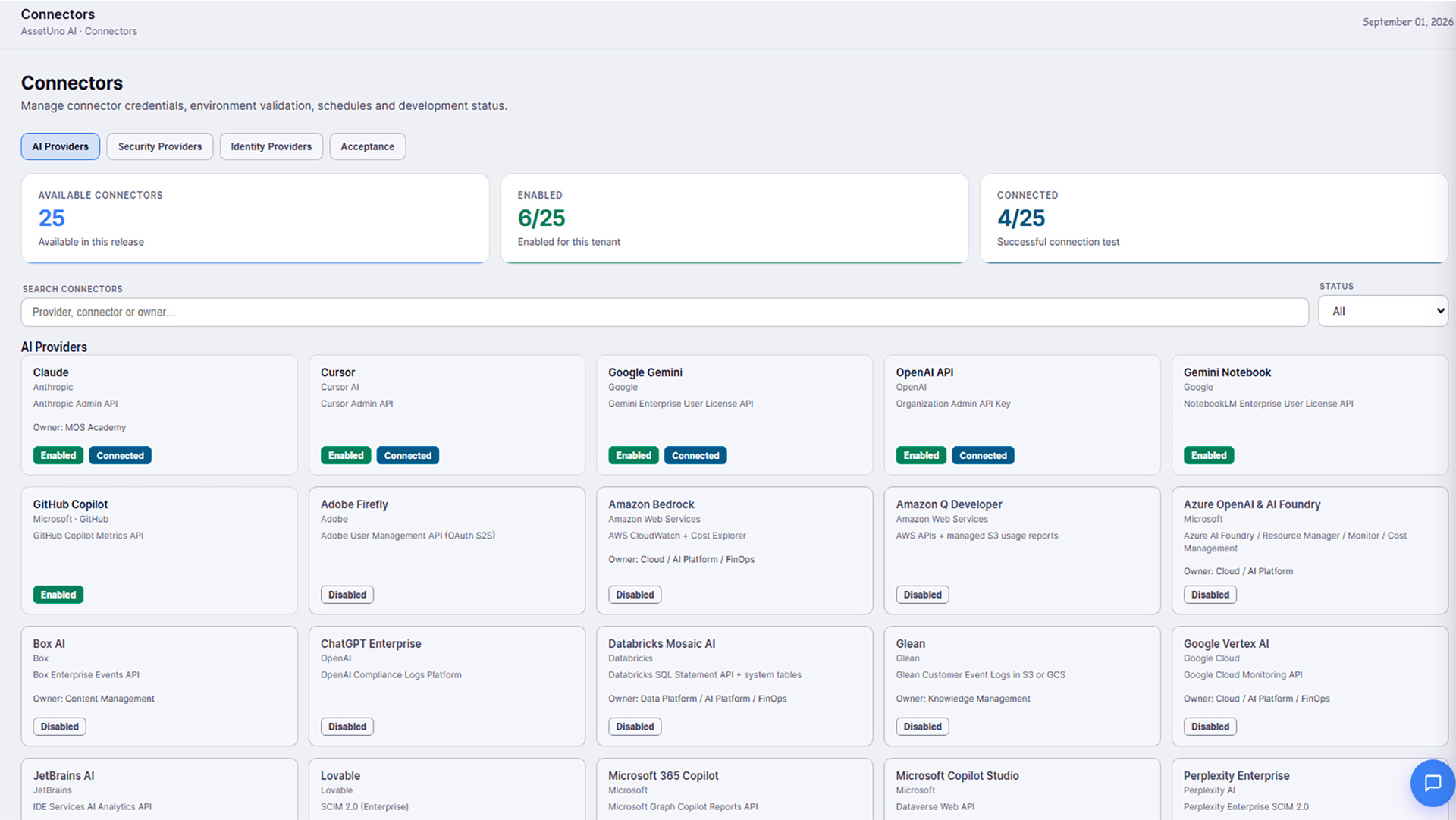 AssetUno Connector Provider